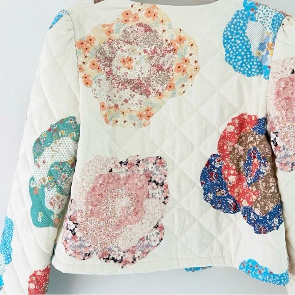 NWT! Chic Lightweight Cropped Quilted Linen Blended Jacket - Picture 6 of 11